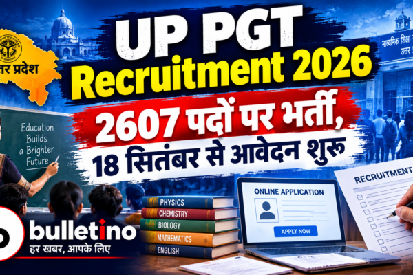 UP PGT Recruitment 2026 2607 teacher vacancy