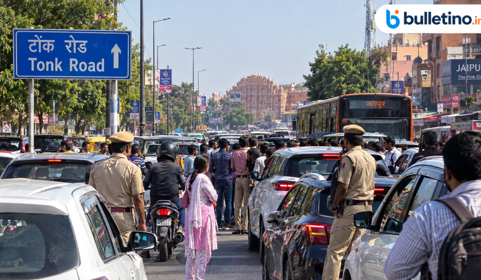 जयपुर में युवक की मौत के बाद टोंक रोड पर जाम