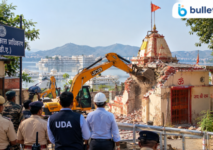 उदयपुर में यूडीए की हनुमान मंदिर पर कार्रवाई